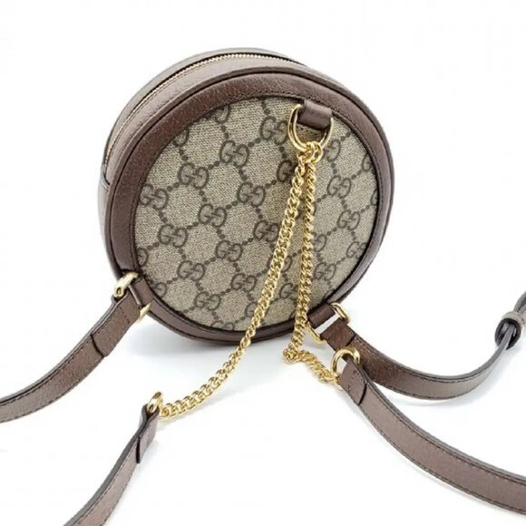 Authentic Gucci Ophidia Round Mini Crossbody Bag NEW | GG Supreme Canvas Web Bag main image 12
